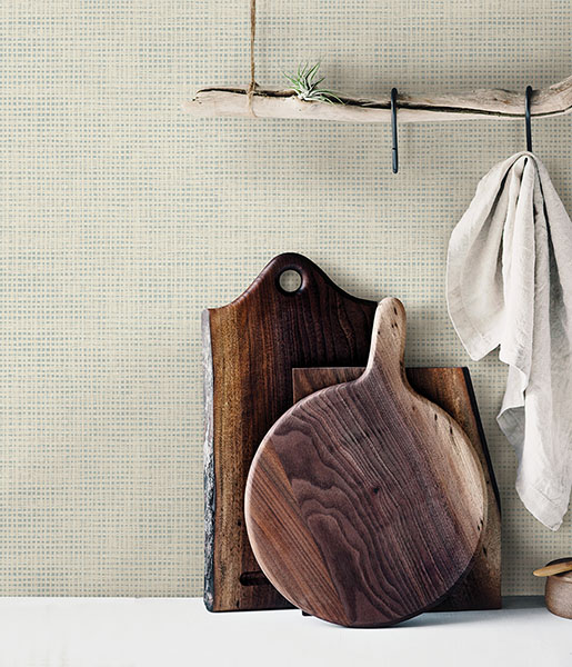 Nimmie Khaki Basketweave Wallpaper