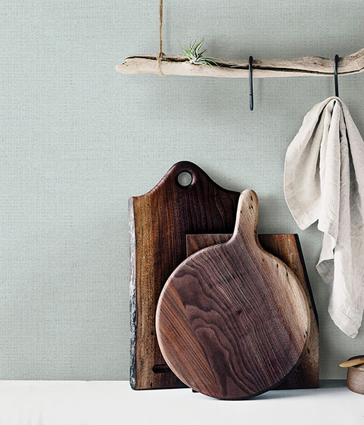 Nimmie Seafoam Basketweave Wallpaper