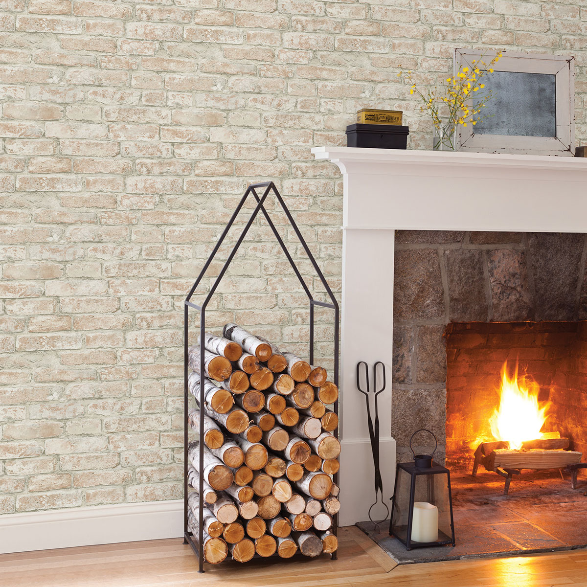 Arlington Rust Brick Wallpaper