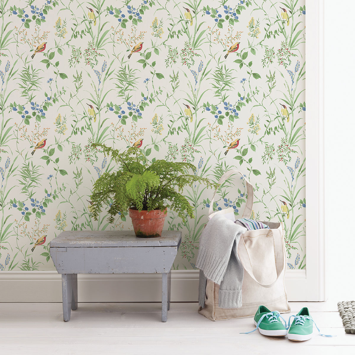 Imperial Garden Multicolor Botanical Wallpaper