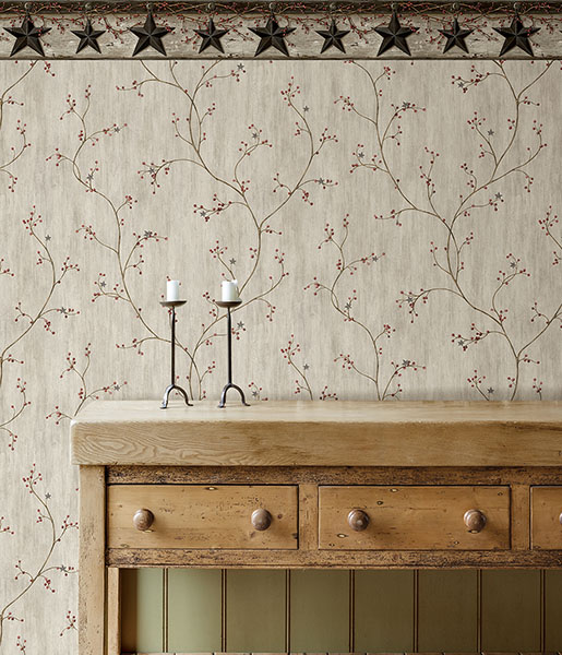Ennis Black Rustic Barn Star Border