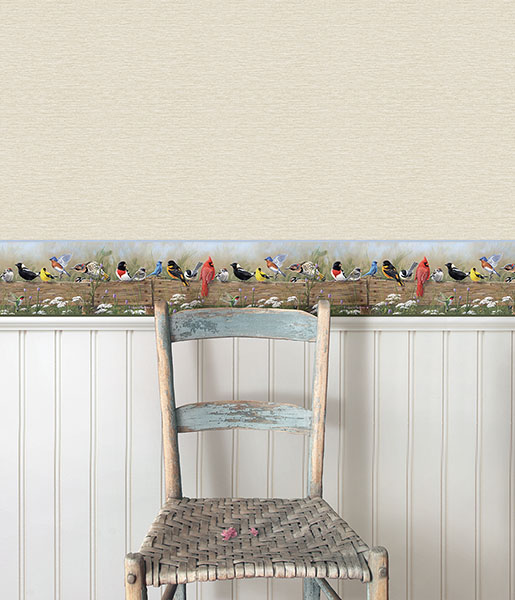 Flock Multicolor Menagerie Border
