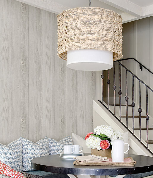 Mapleton Off-White Wood Wallpaper