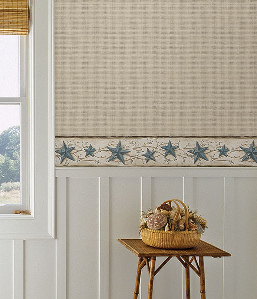 Heritage Blue Tin Star Border
