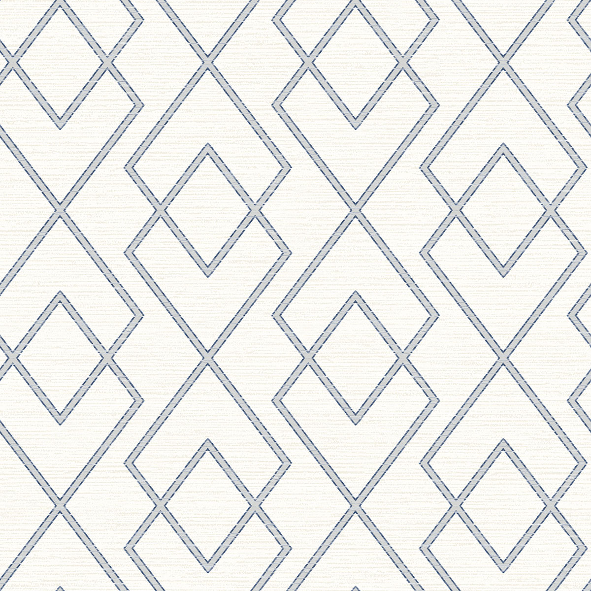 Blaze Blue Trellis Wallpaper