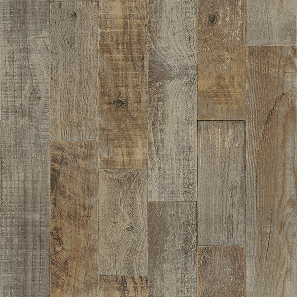 Chebacco Brown Wooden Planks Wallpaper