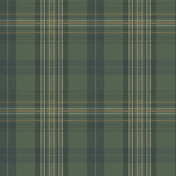 Austin Green Plaid Wallpaper