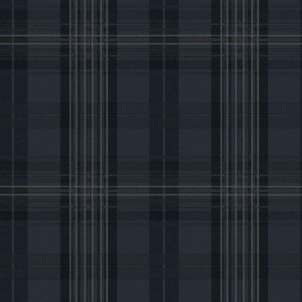 Austin Navy Plaid Wallpaper