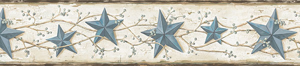Heritage Blue Tin Star Border
