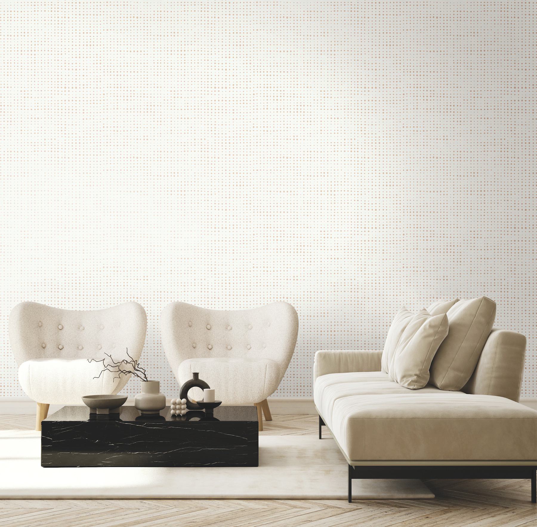 Brielle Brass Polka Dot Wallpaper