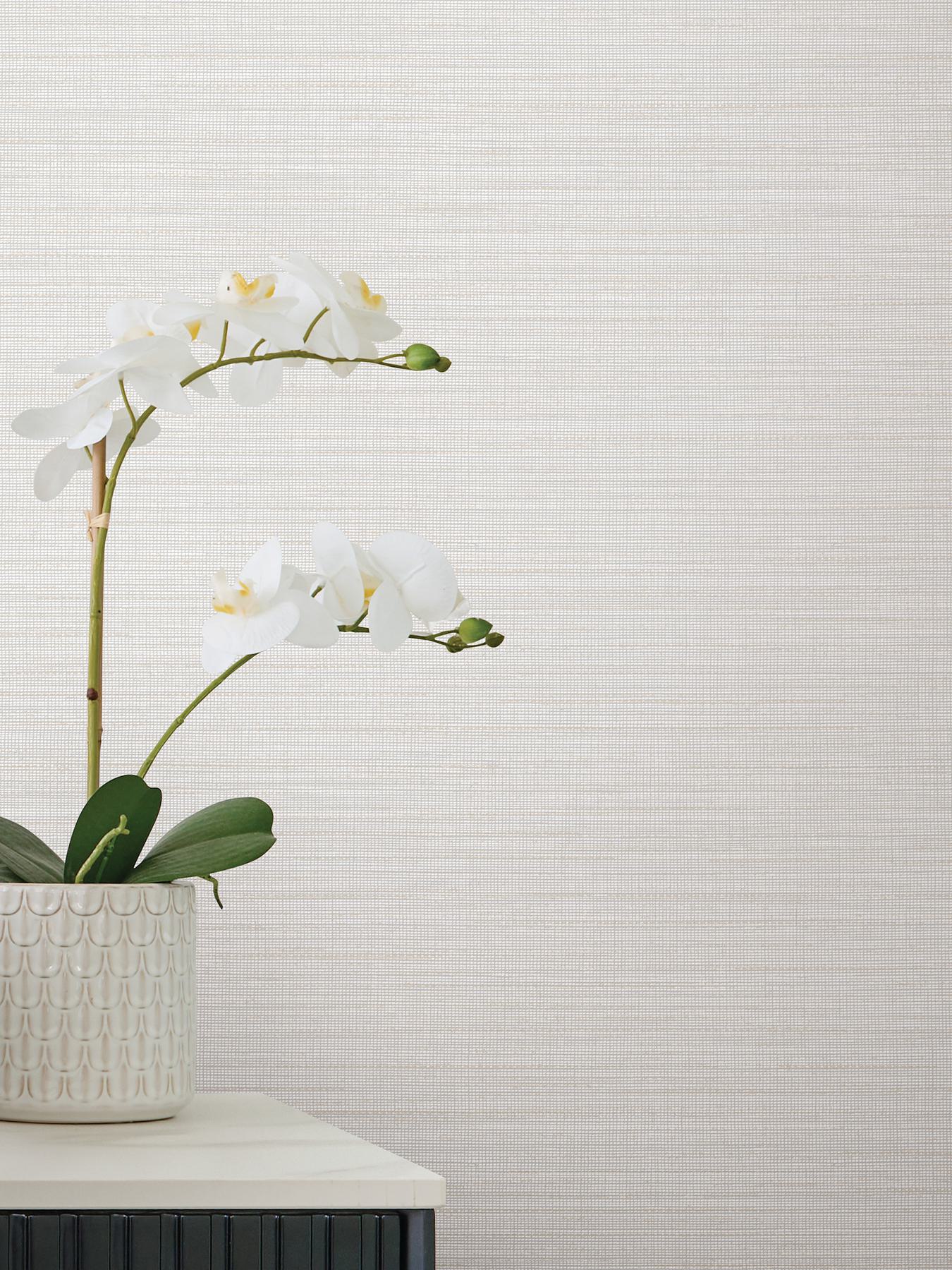 Malik White Netting Wallpaper