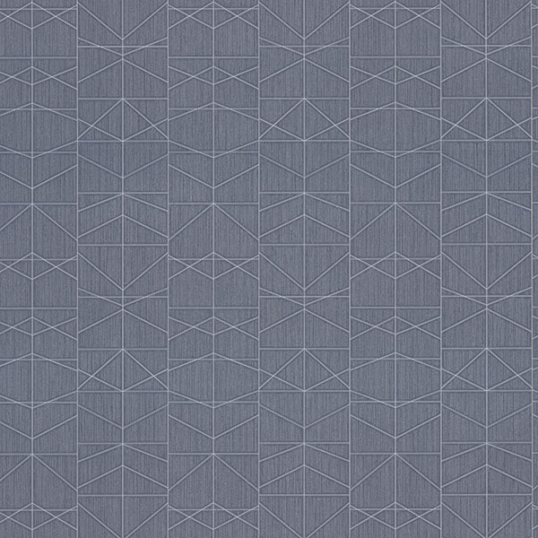 Braxton Blue Geometric Wallpaper