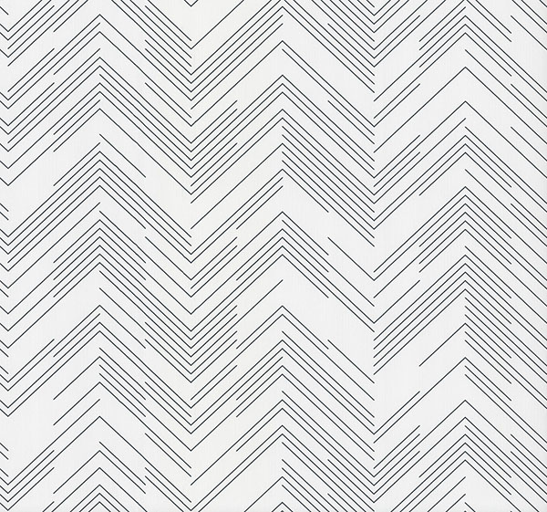 Kian Charcoal Modern Chevron Wallpaper