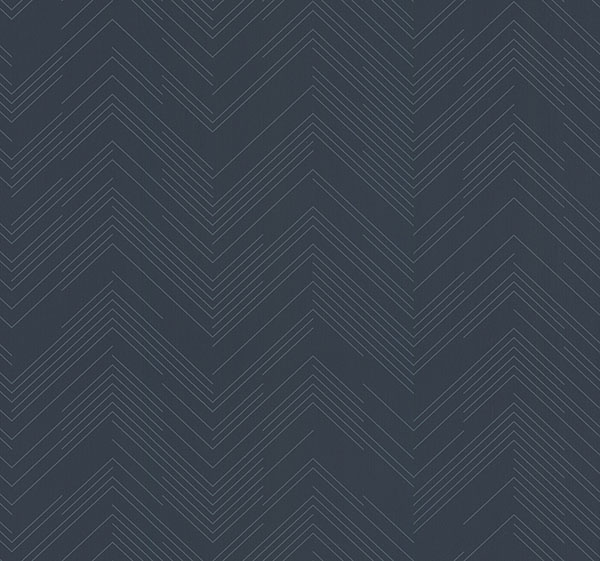 Kian Indigo Modern Chevron Wallpaper