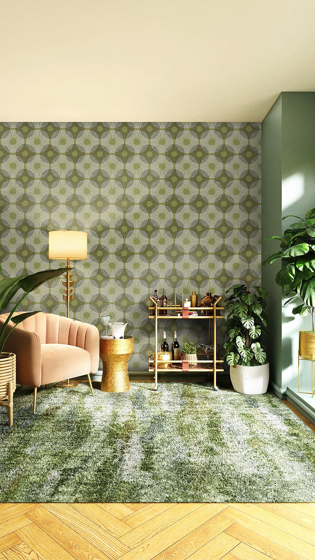 Jen Hewett Peel and Stick Wallpaper by NuWallpaper and Brewster