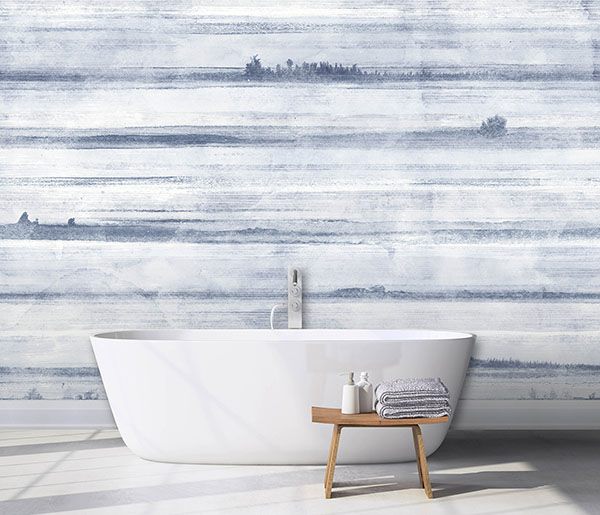 Jet Set Ocean Blue Wall Mural