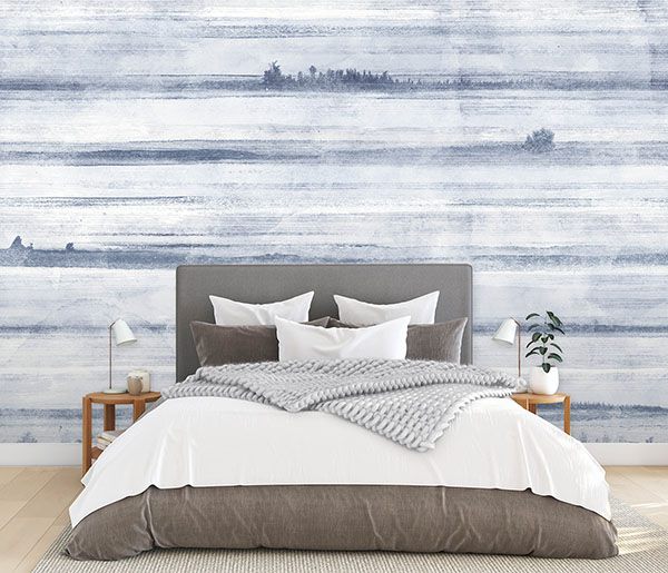 Jet Set Ocean Blue Wall Mural