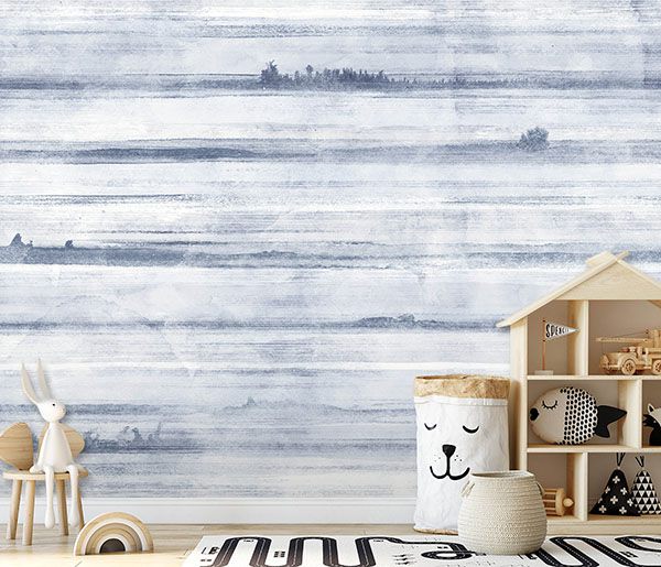 Jet Set Ocean Blue Wall Mural
