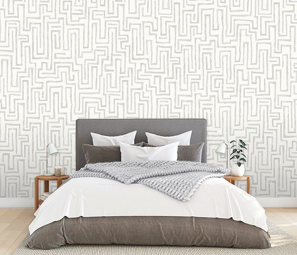 Maze Dove Grey Wall Mural