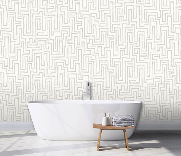 Maze Dove Grey Wall Mural