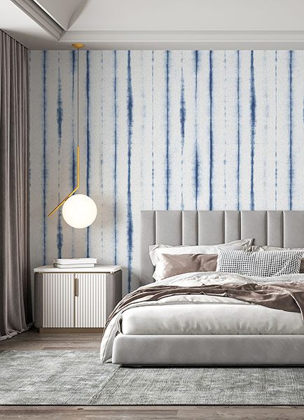 Hello Shibori Denim Blue Wall Mural