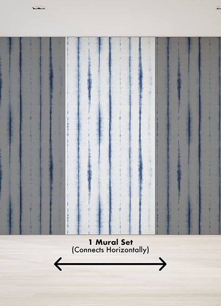 Hello Shibori Denim Blue Wall Mural