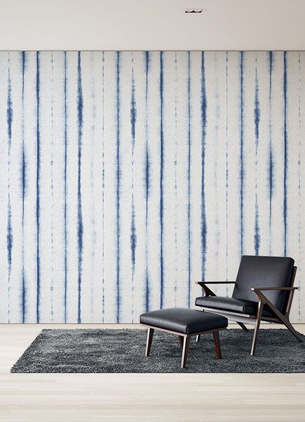 Hello Shibori Denim Blue Wall Mural