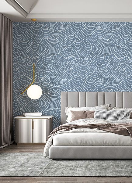 Waves Ocean Blue Wall Mural