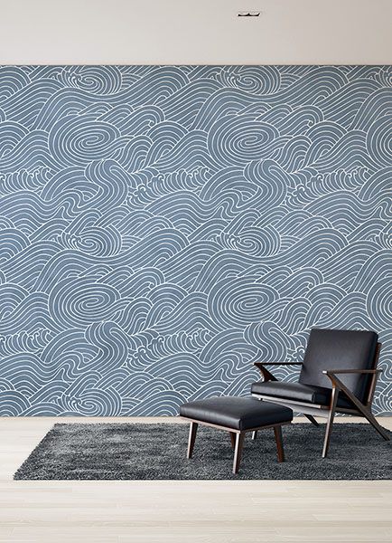 Waves Ocean Blue Wall Mural
