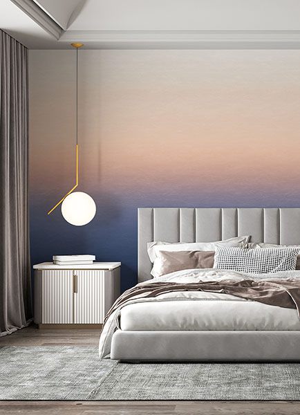 Sunrise Orange & Blue Ombre Wall Mural