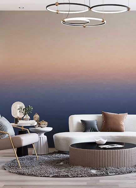 Sunrise Orange & Blue Ombre Wall Mural