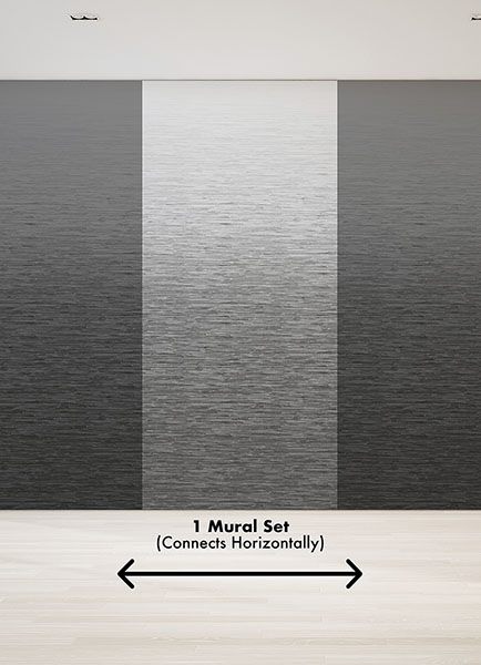 Mist Light Grey Ombre Wall Mural