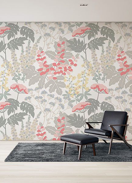 Pink Paradise Pink & Dove Grey Wall Mural