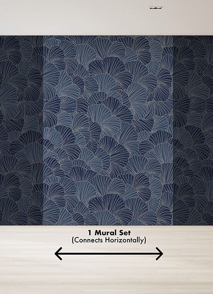 Petals Royal Blue Wall Mural
