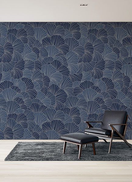 Petals Royal Blue Wall Mural