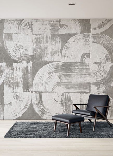 Brushstrokes Dove Grey Wall Mural