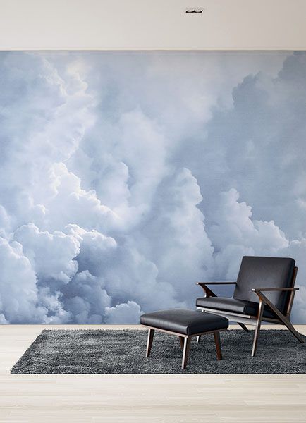 In The Clouds Sky Blue Wall Mural