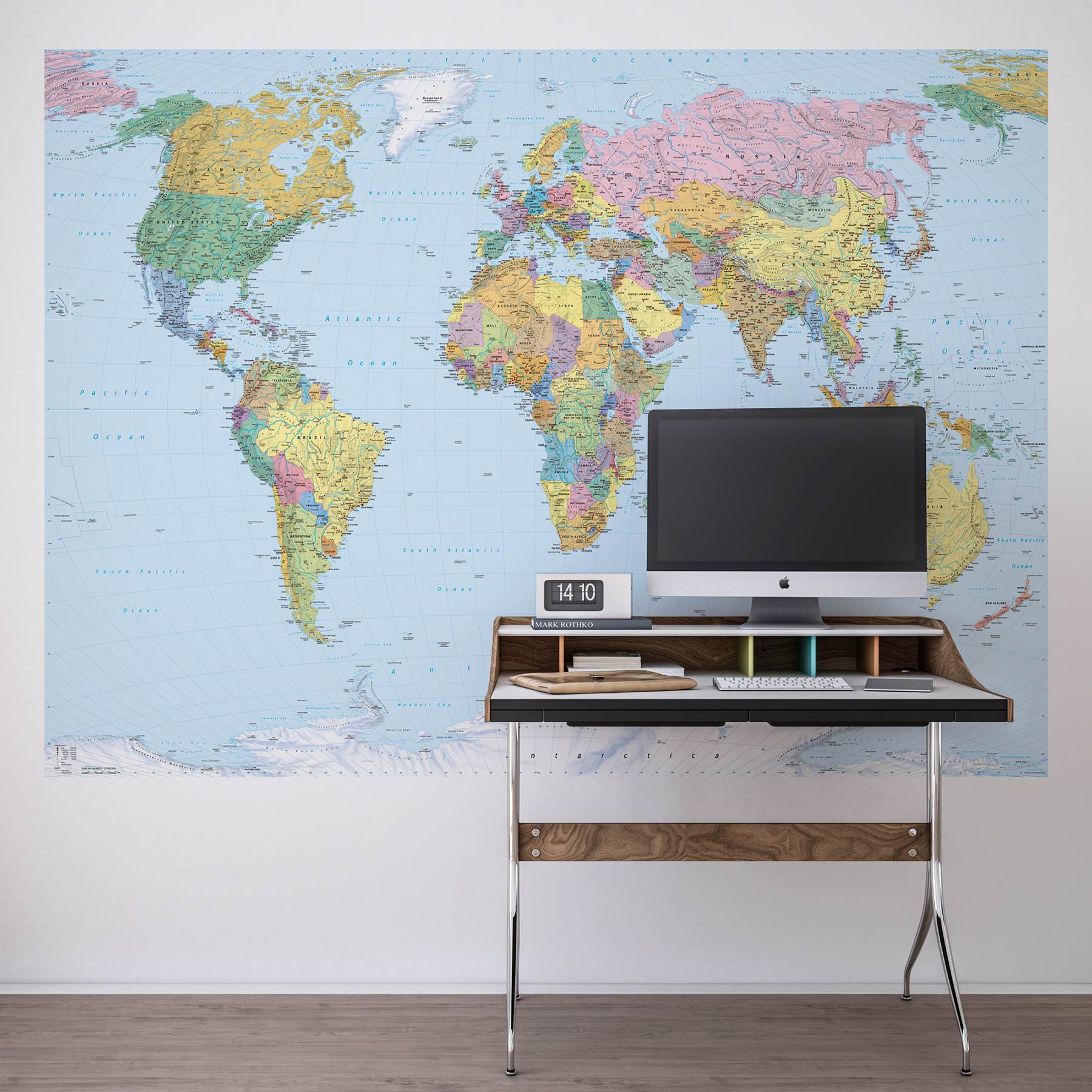 World Map Wall Mural