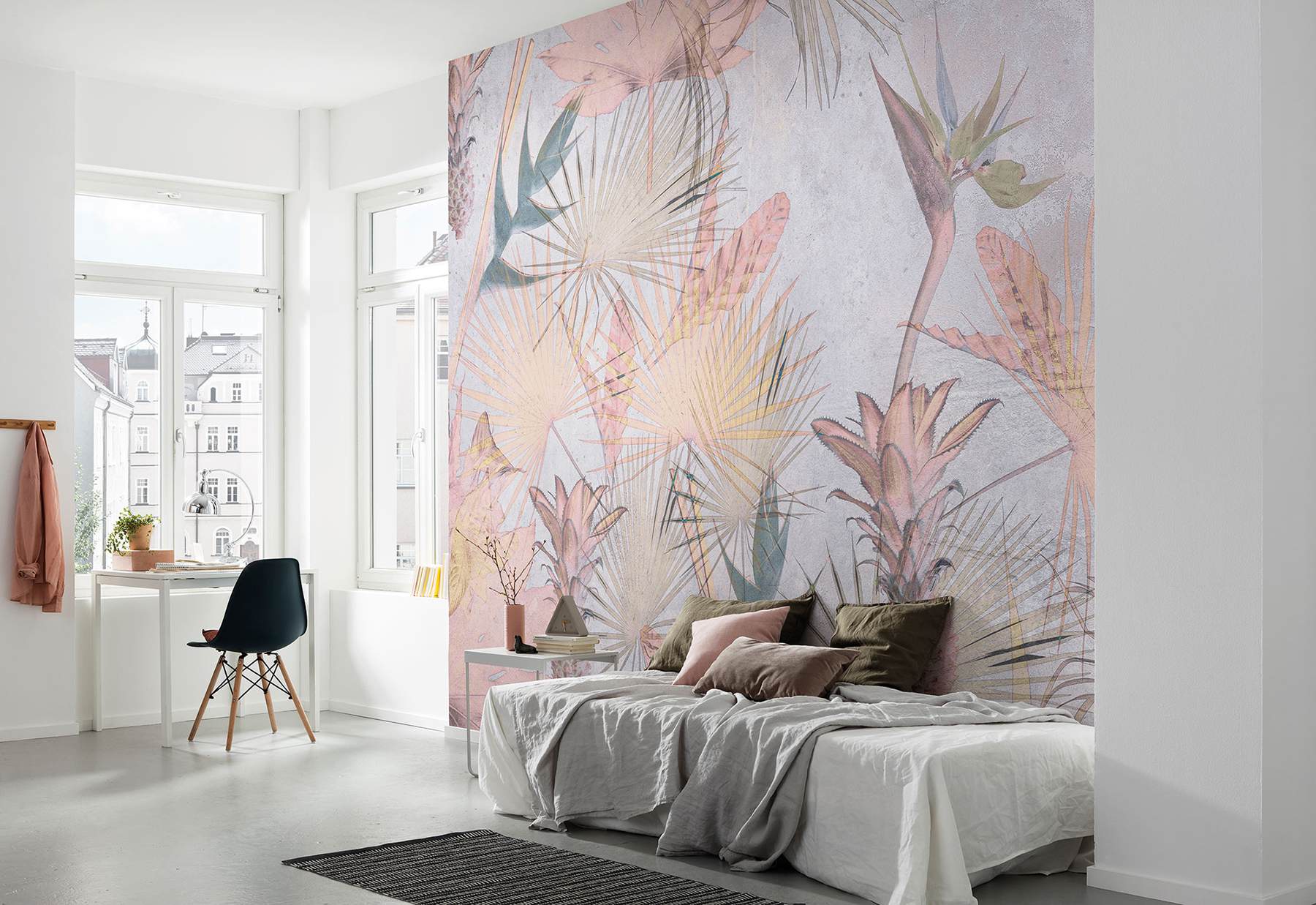 Tropical Concrete Wall Mural
