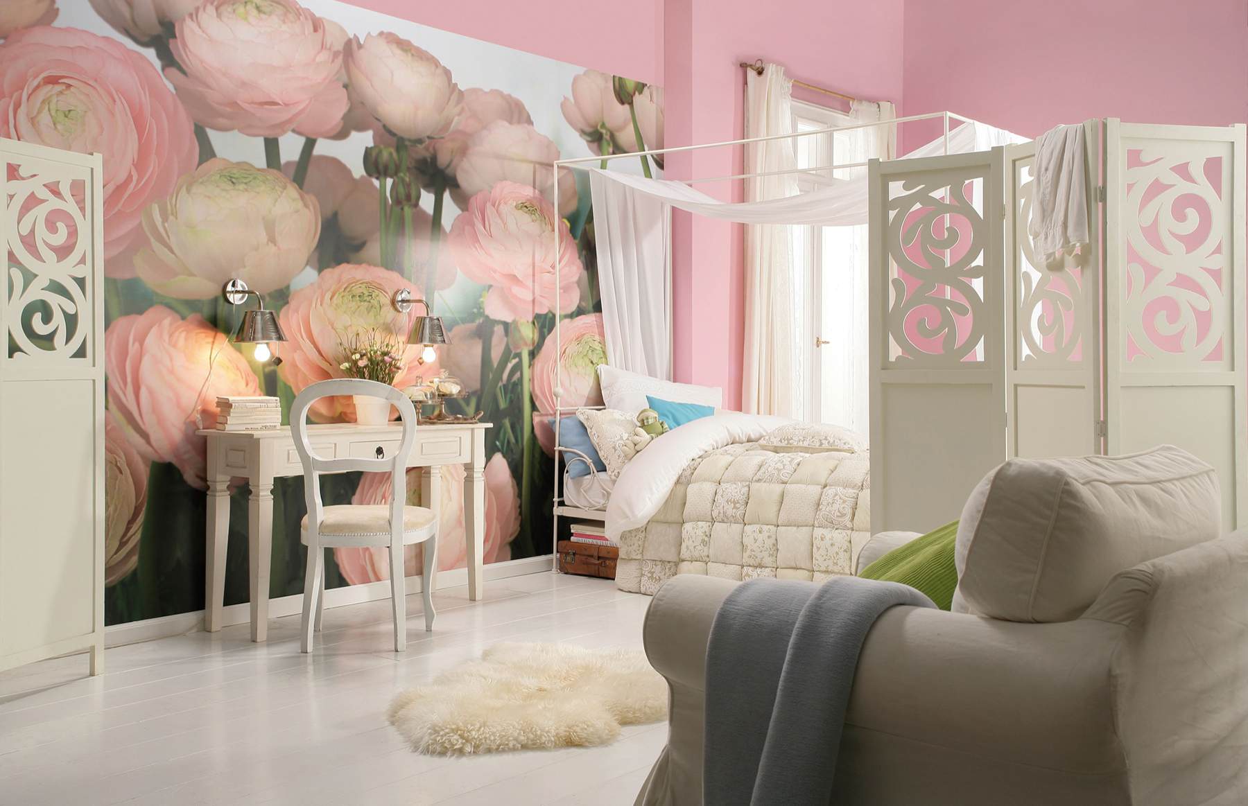 Gentle Rose Wall Mural