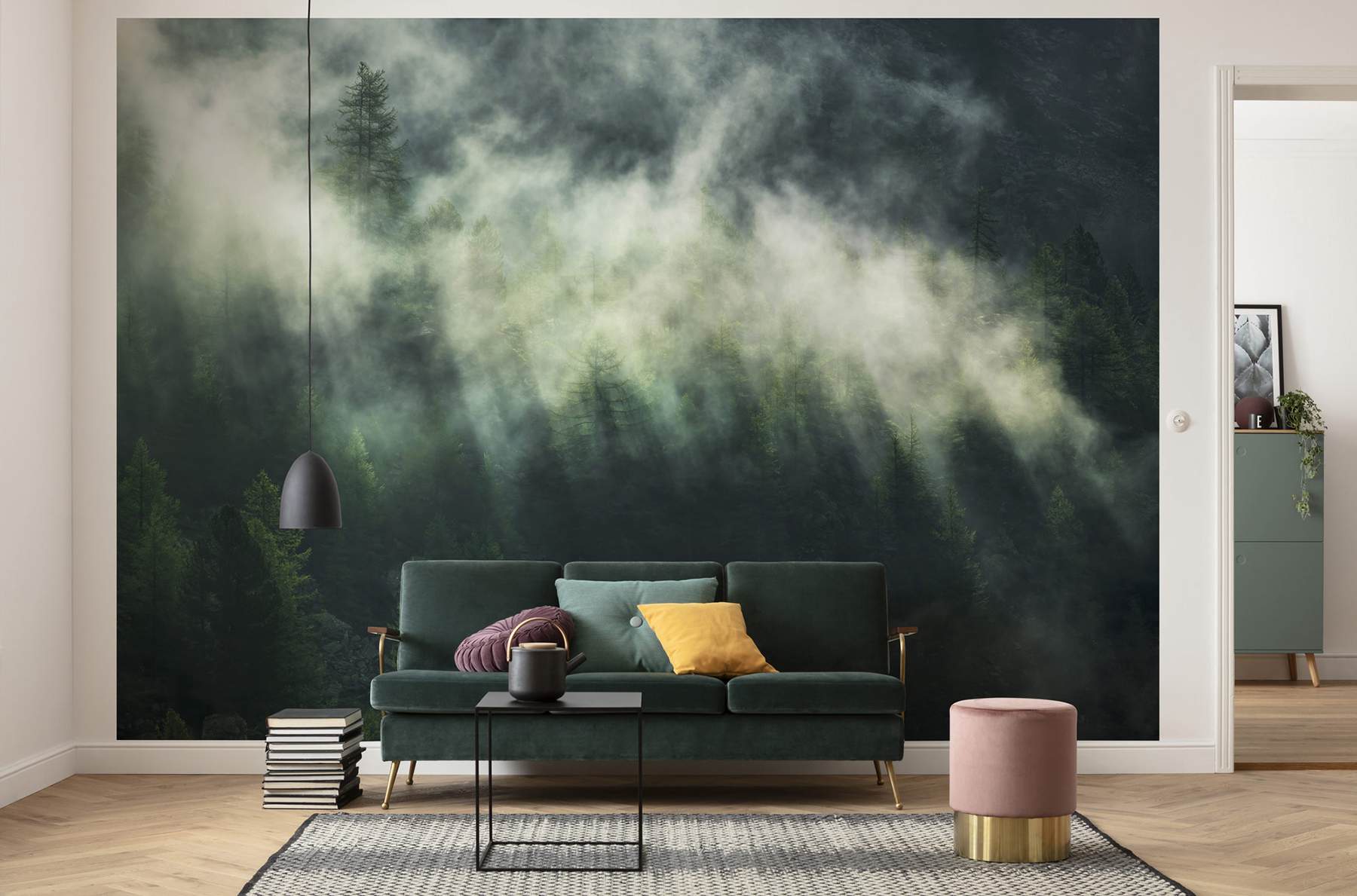 Misty Crowns Wall Mural