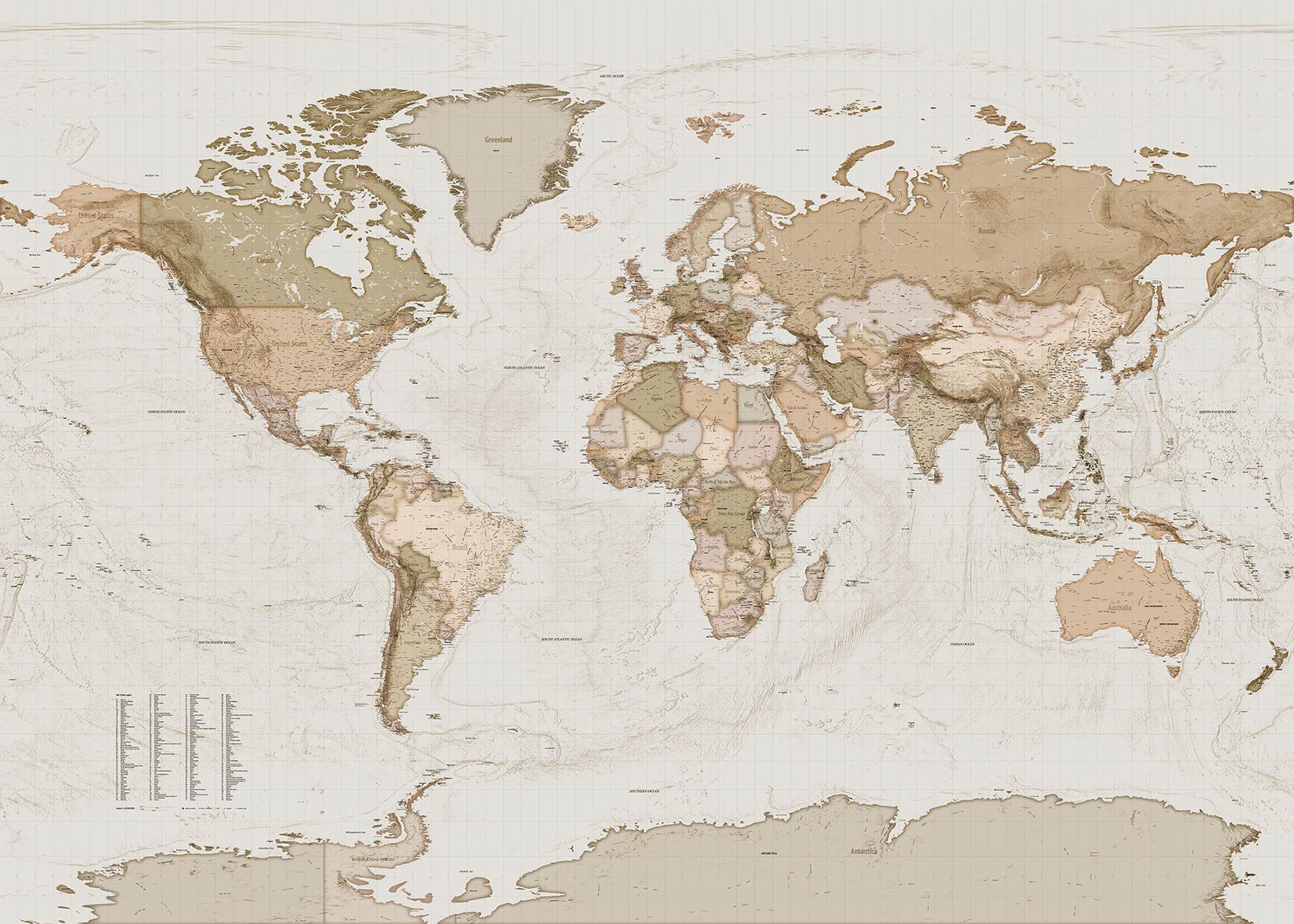Earth Map Wall Mural