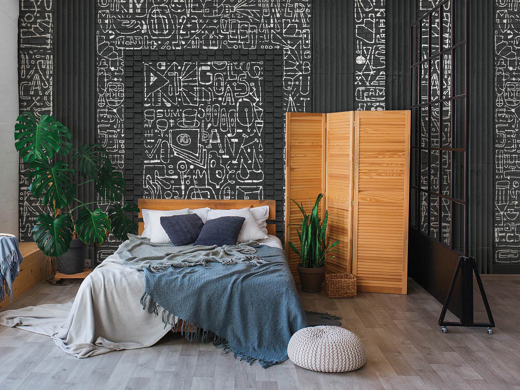 BKLYN Bank Entrance Black Wall Mural