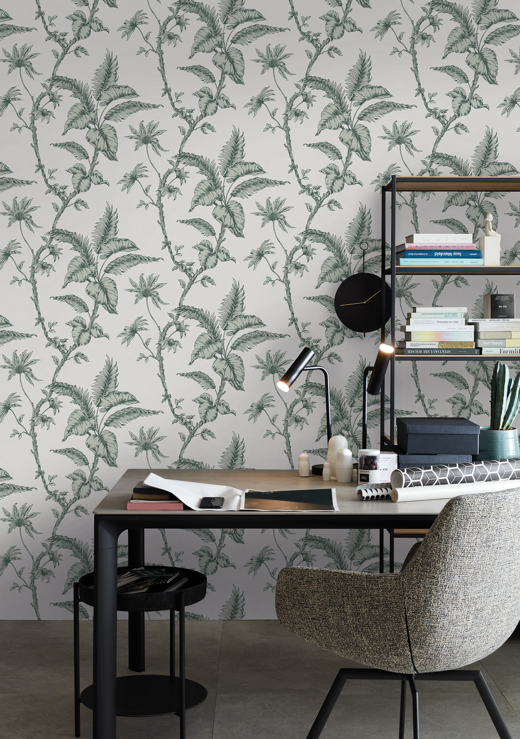 Cival Green Fern Trail Wallpaper