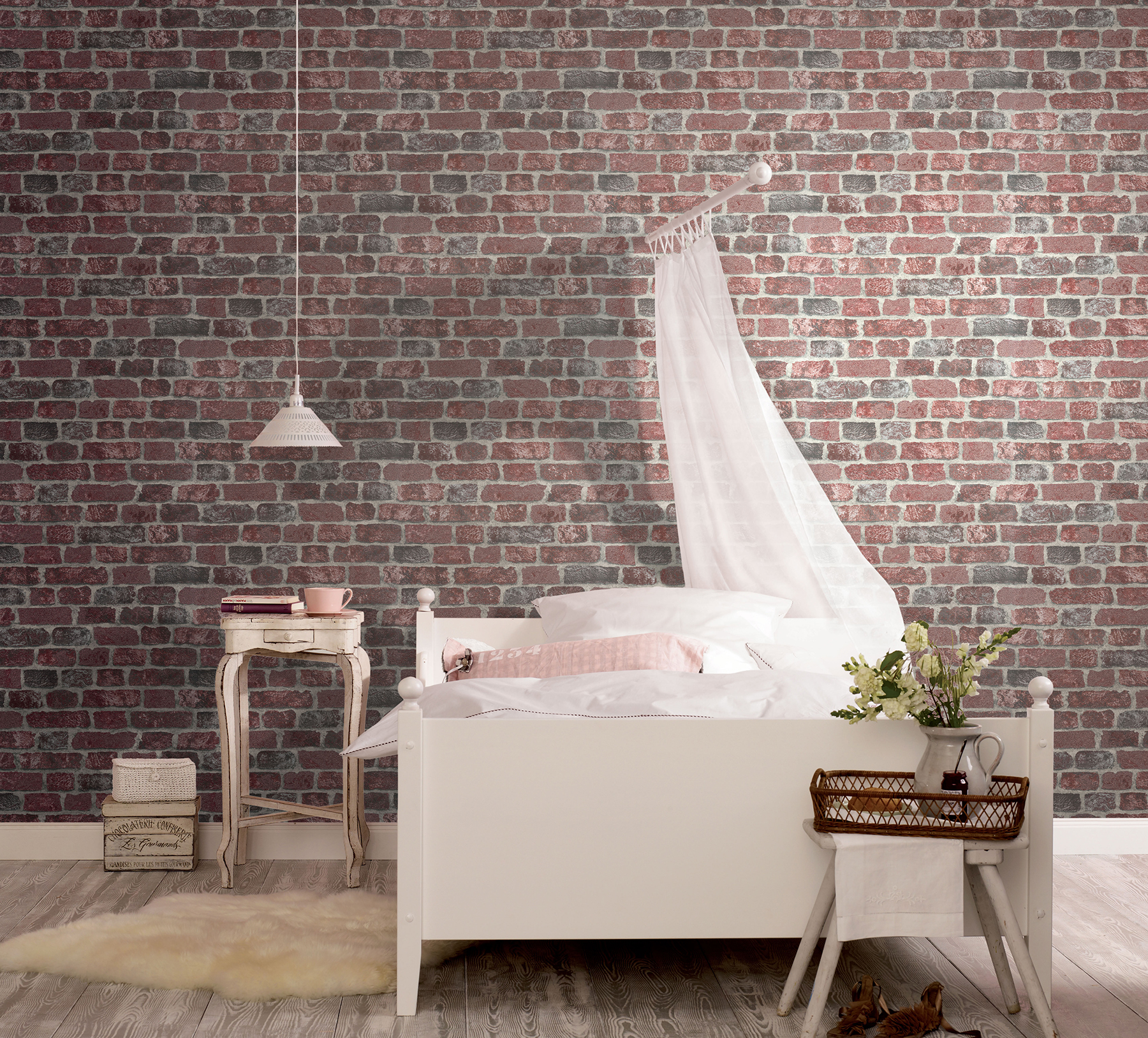 Granulat Red Stone Wallpaper
