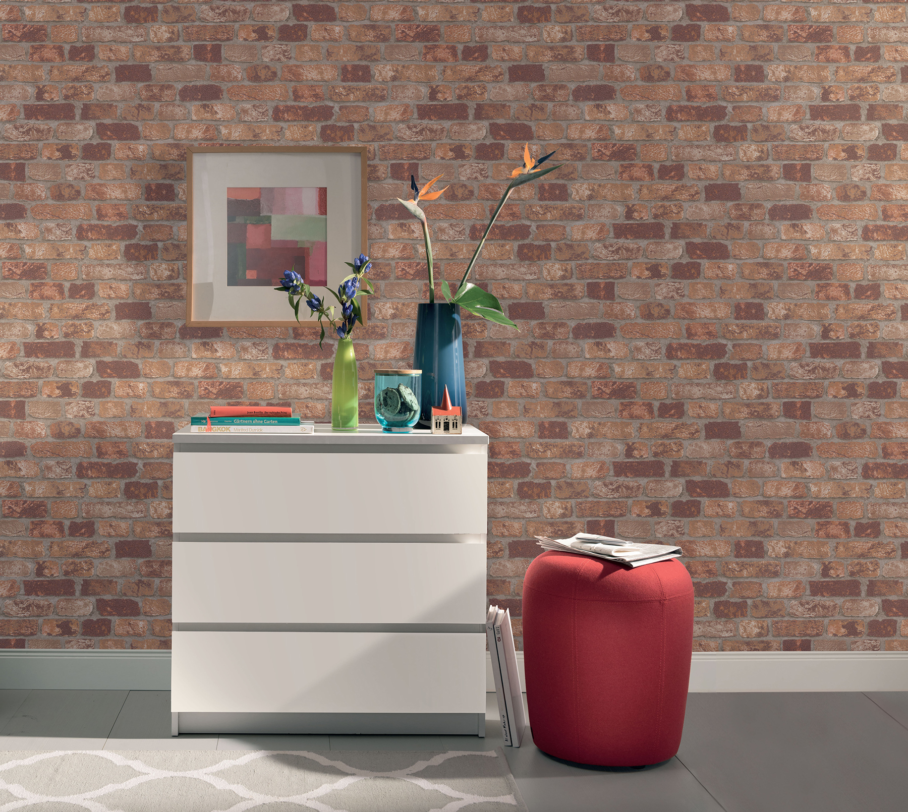 Granulat Brown Stone Wallpaper