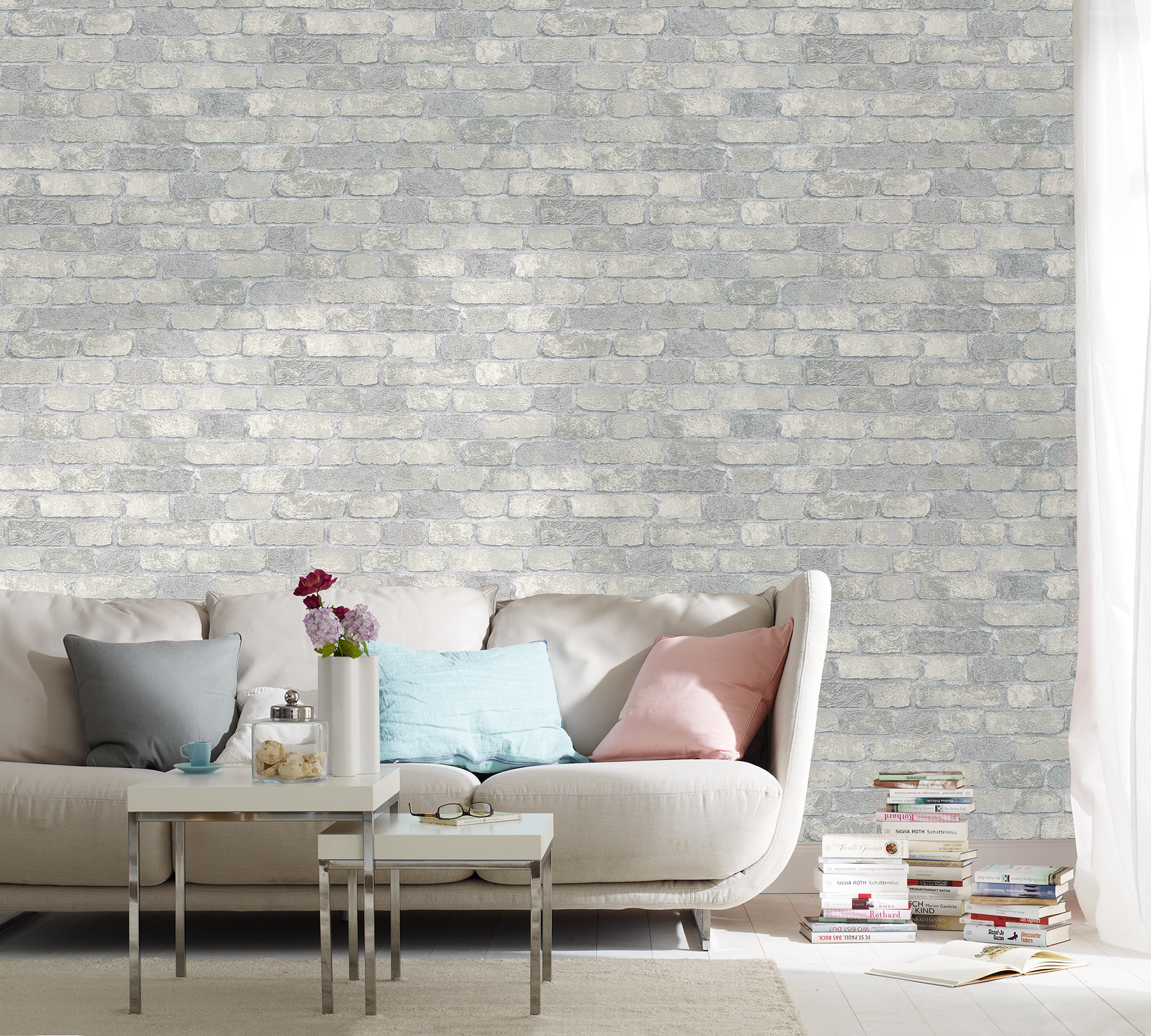 Granulat Off-White Stone Wallpaper