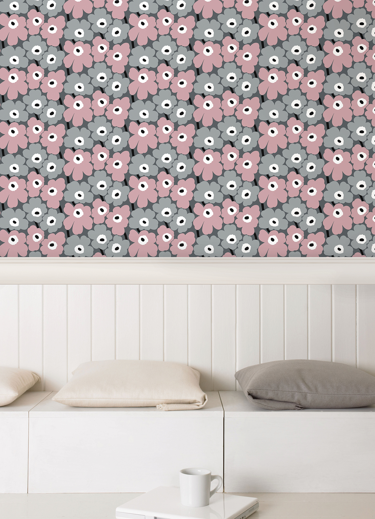 Pink Pieni Unikko Peel & Stick Wallpaper