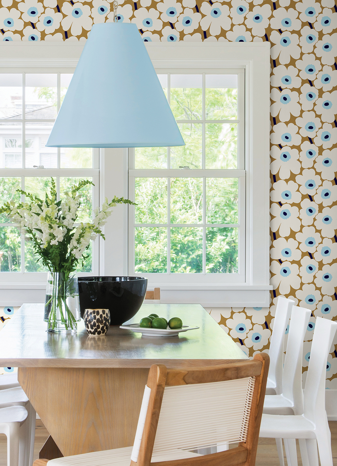 Beige Pieni Unikko Peel & Stick Wallpaper