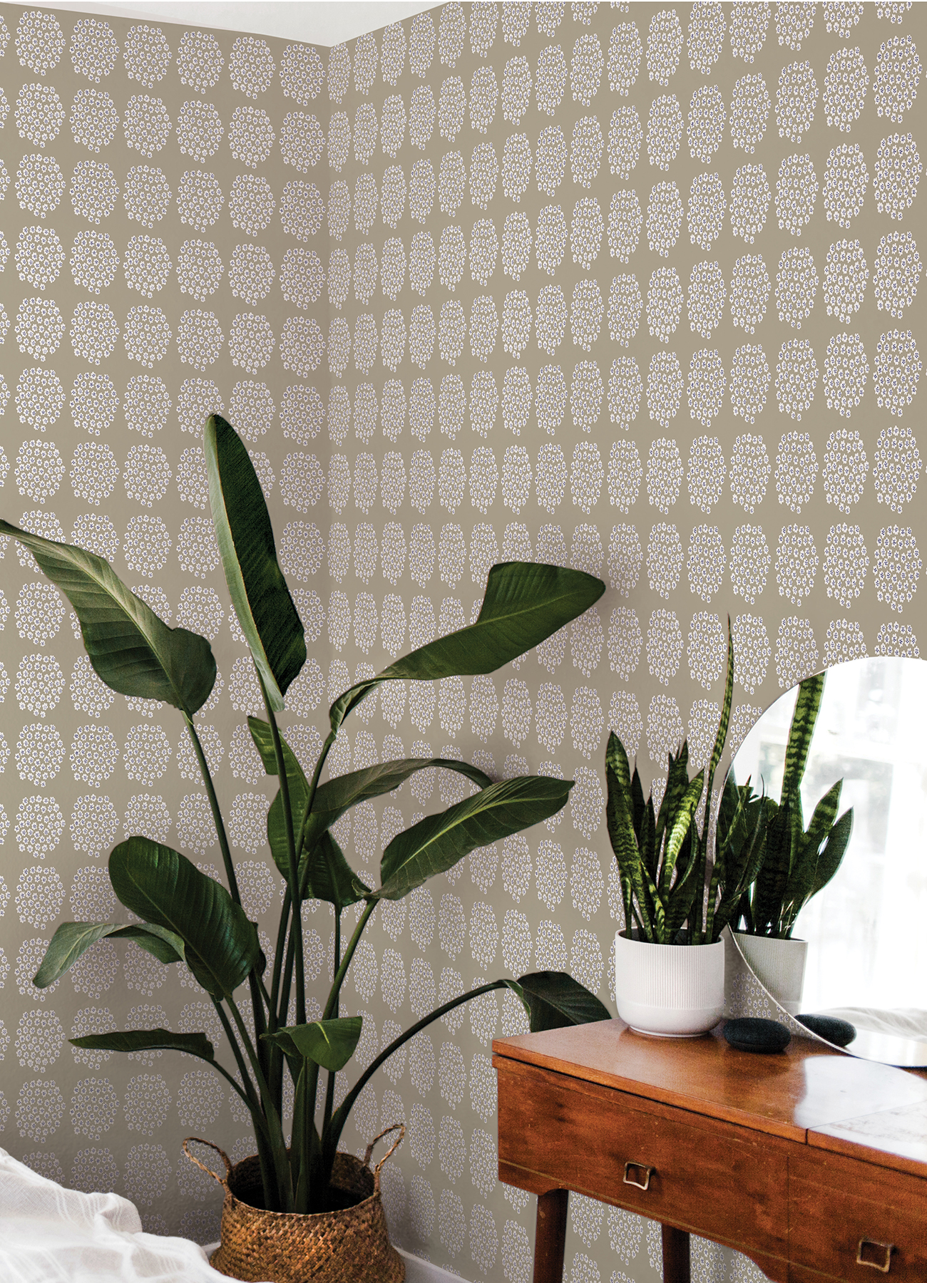 Taupe Puketti Peel & Stick Wallpaper